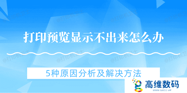 打印预览显示不出来怎么办 5种原因分析及解决方法